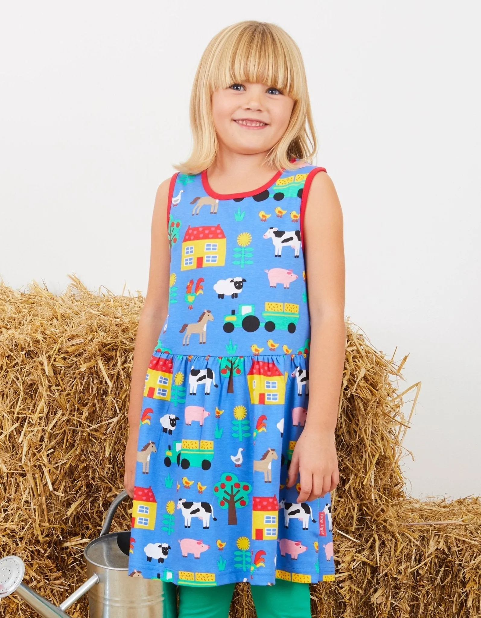 Organic Farm Print Summer Dress