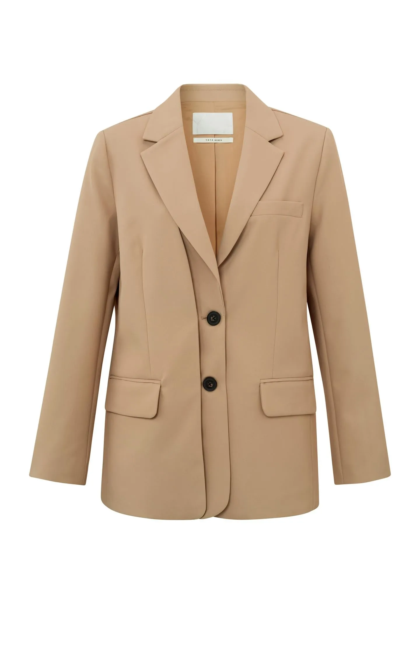 Oversized blazer with long sleeves, pockets and buttons