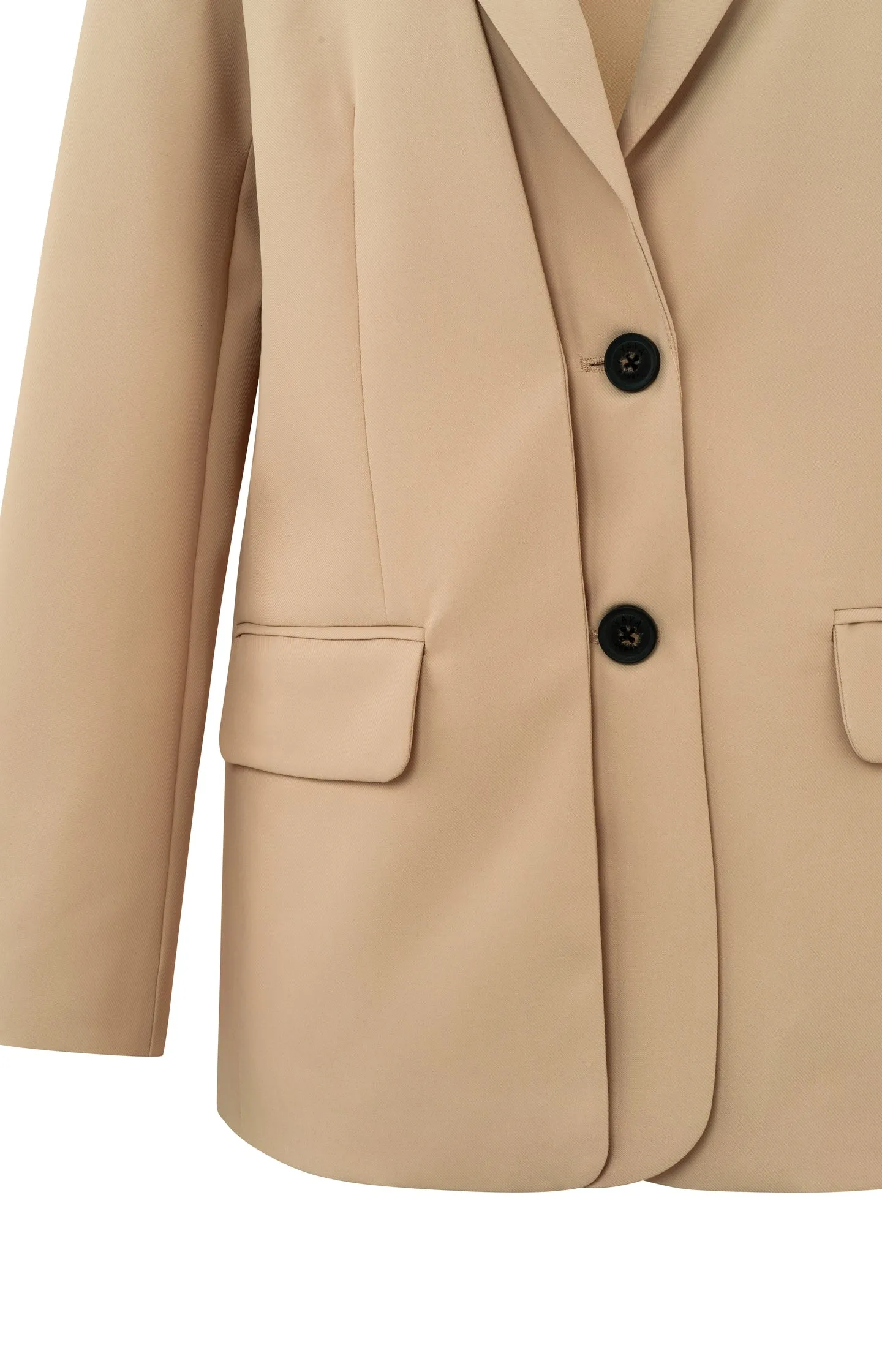 Oversized blazer with long sleeves, pockets and buttons