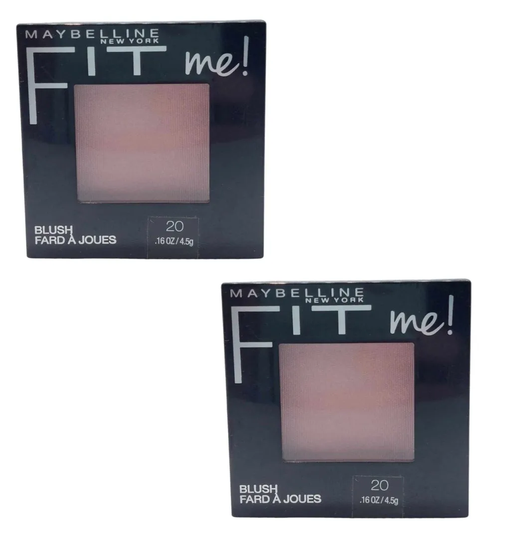 Pack of 2 Maybelline Fit Me Blush, Mauve 20 , 0.16 oz