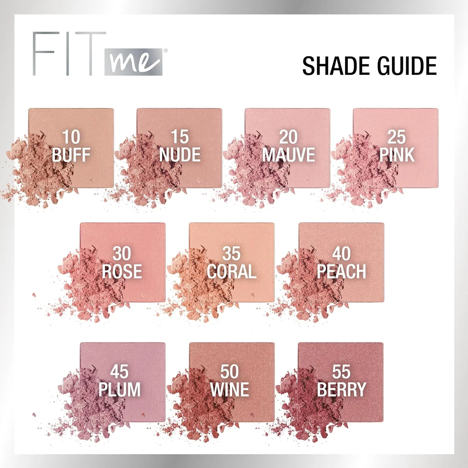 Pack of 2 Maybelline Fit Me Blush, Mauve 20 , 0.16 oz