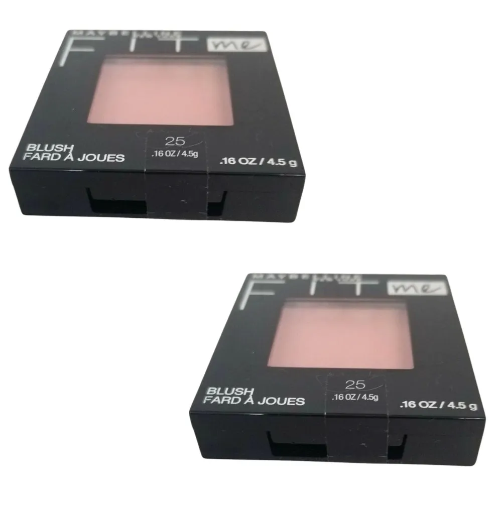 Pack of 2 Maybelline Fit Me Blush, Pink 25 , 0.16 oz