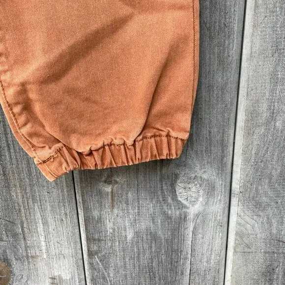 PAIGE Mayslie Pleated Cotton Twill Jeans NWOT in Vintage Mocha Womens 30 Joggers