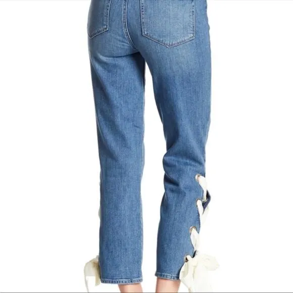 Paige Womens NEW High Rise Sarah Straight leg jeans size 25