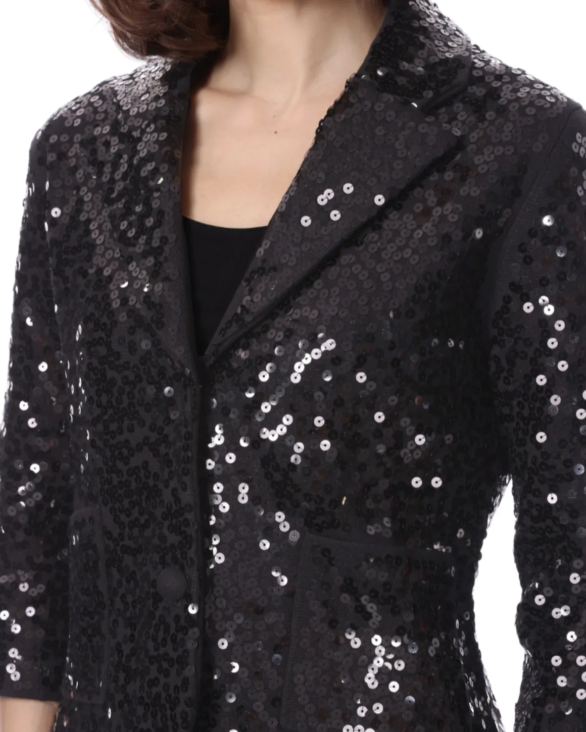 Paillette Sequin Shrunken Blazer
