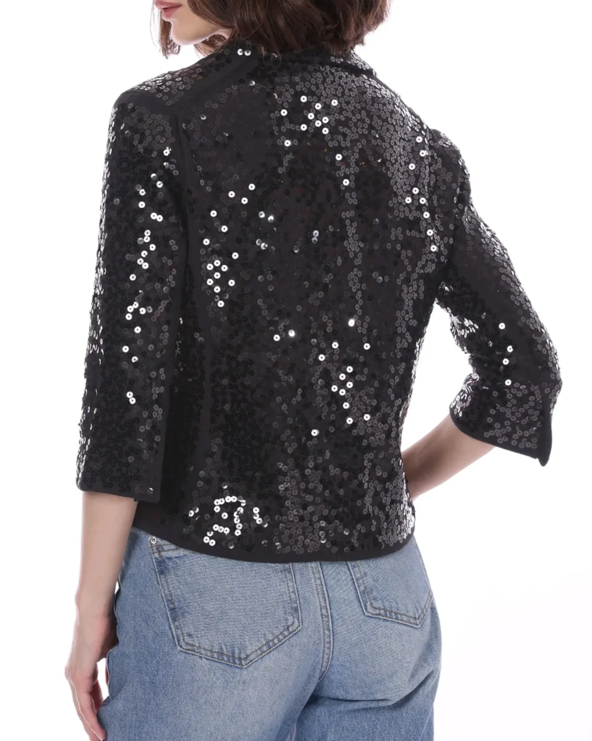 Paillette Sequin Shrunken Blazer