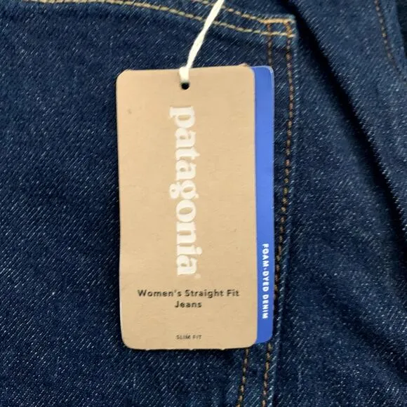 Patagonia Women's High Rise Straight Leg Slim Fit Denim Jeans Size 31 NWT