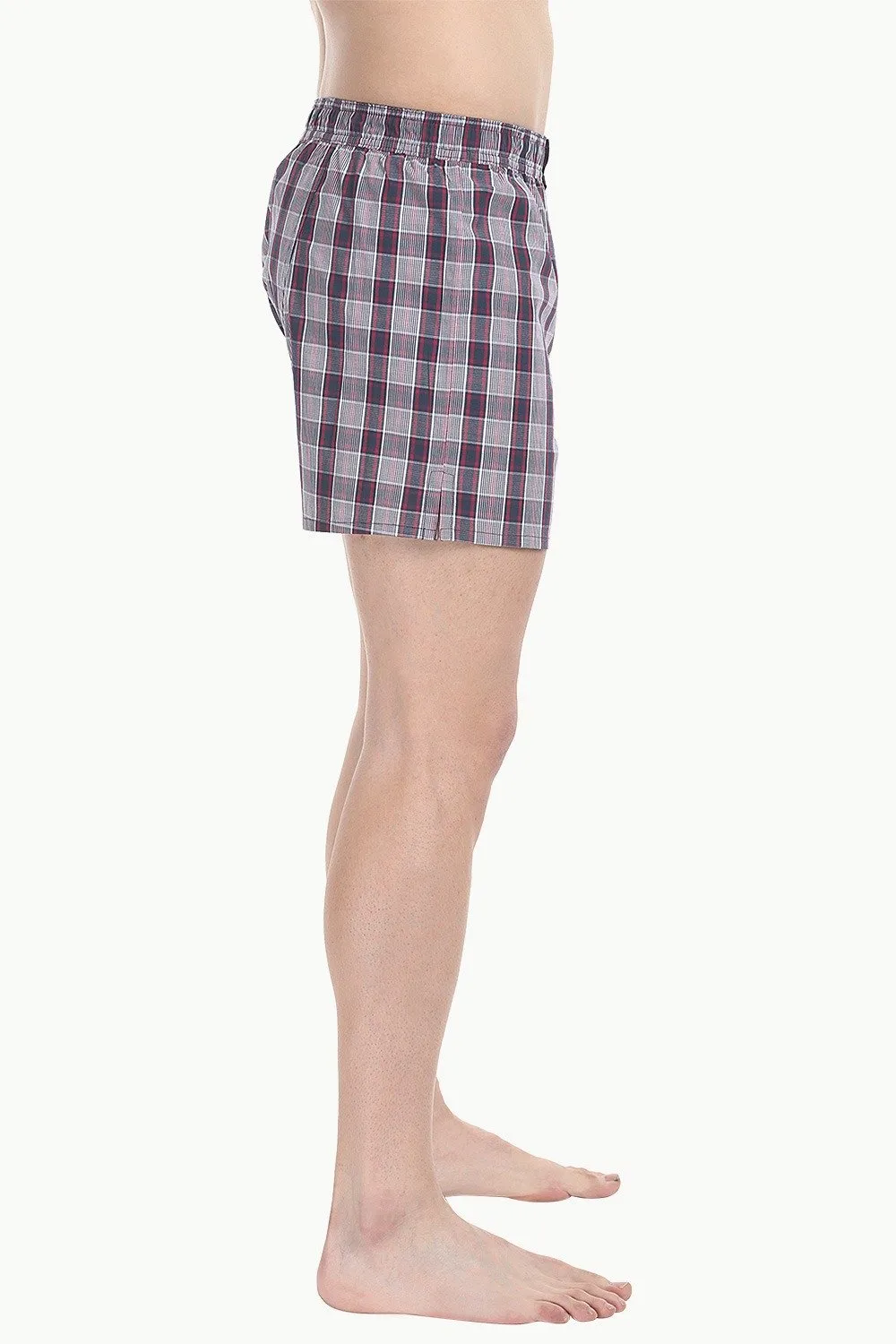 Patterned Boxers With Elastic Waistband And Buttons