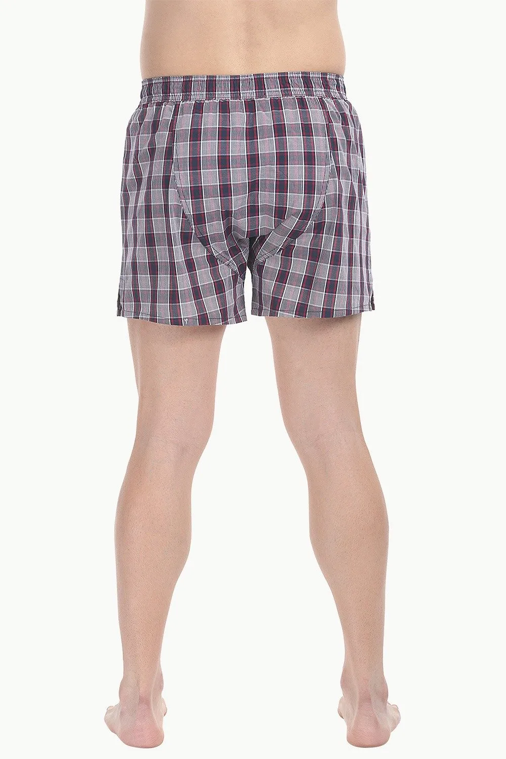 Patterned Boxers With Elastic Waistband And Buttons