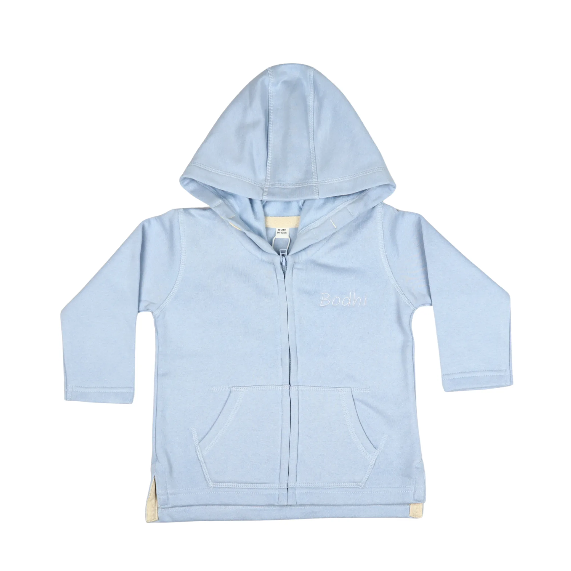 Personalised Baby/Toddler Hoodie - Dusty Blue