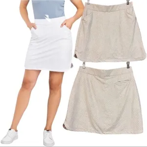 PETER MILLAR Women White Snake Print Shorts Skort L