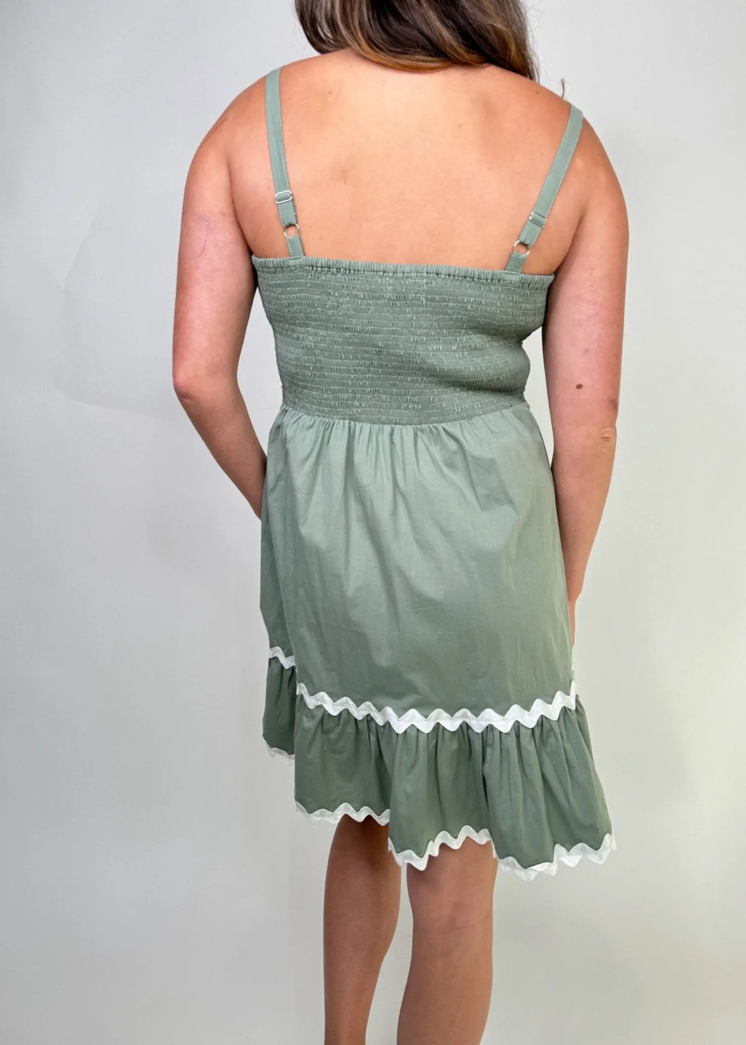 Phie Swirl Mini Dress Sage