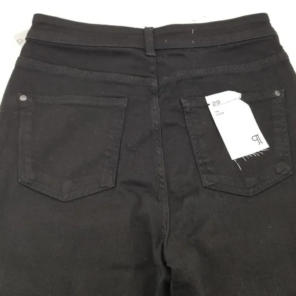 Pilcro Jeans Womens The Icon Black Wide Leg Flare Jeans Stretch Pockets Sz 29 P