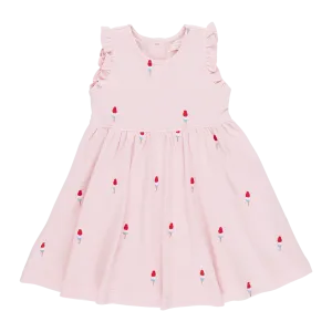 Pink Chicken Girls Kelsey Dress - Pink Rocket Pop Embroidery