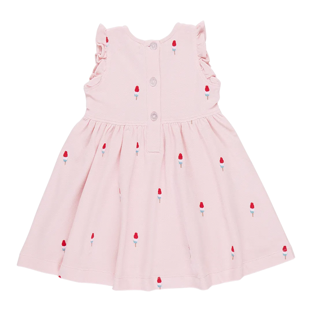 Pink Chicken Girls Kelsey Dress - Pink Rocket Pop Embroidery