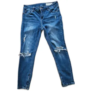 Pistola Distressed Zipper Ankle Denim Jeans-Size 27