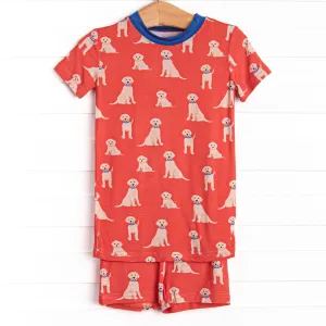 PJ Pal Bamboo Pajama Short Set, Red