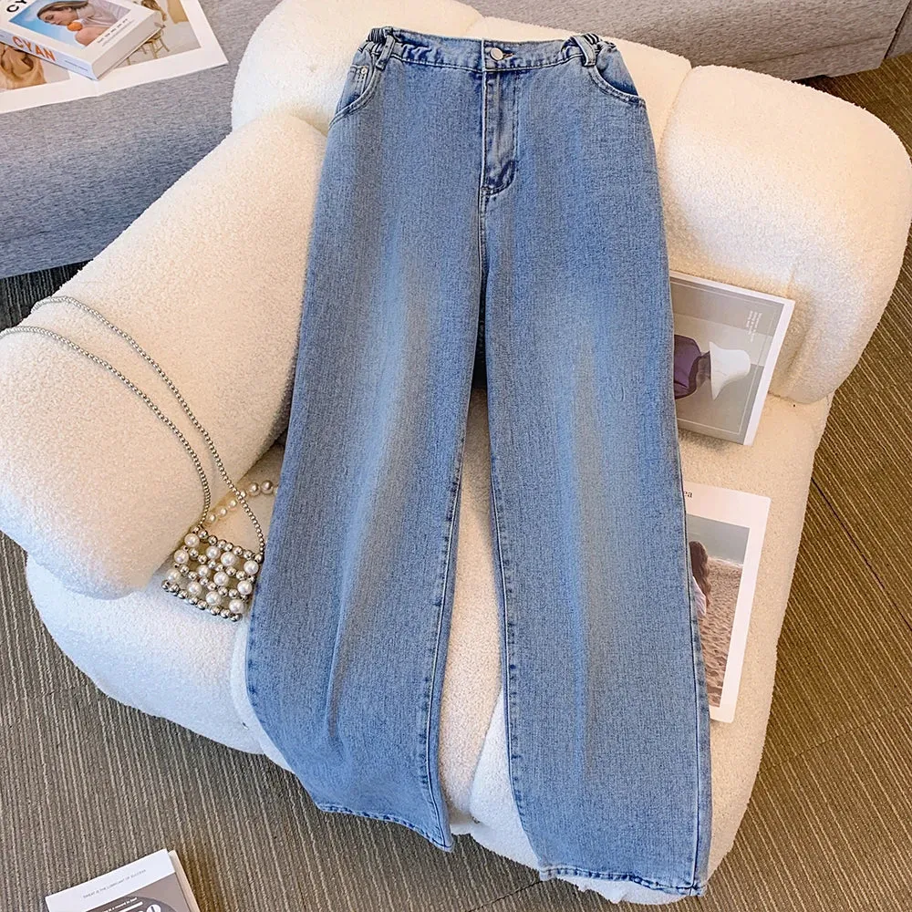 Plus size spring and autumn casual jeans classic