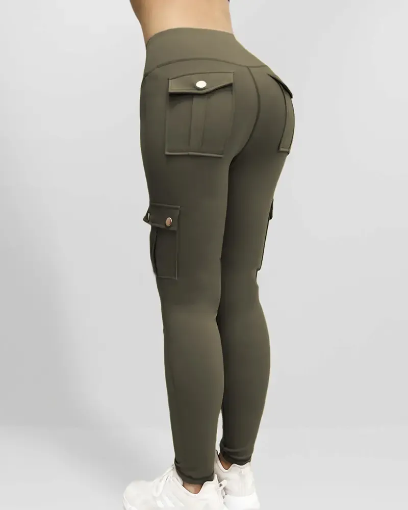 Pocket Design Butt Lifting Active Pants
