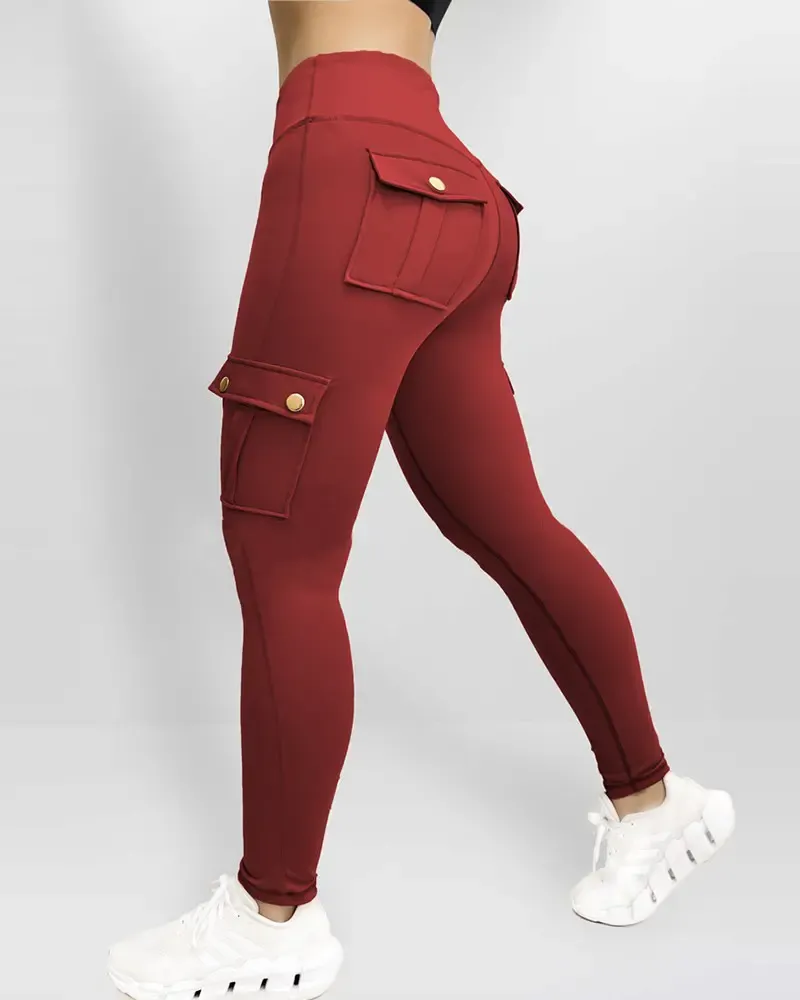 Pocket Design Butt Lifting Active Pants