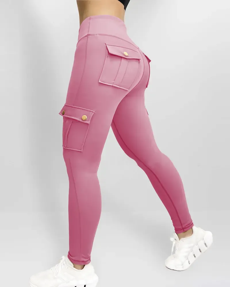 Pocket Design Butt Lifting Active Pants