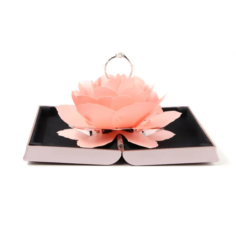 Pop-up Rose Ring Box – Elegant Proposal and Wedding Ring Holder