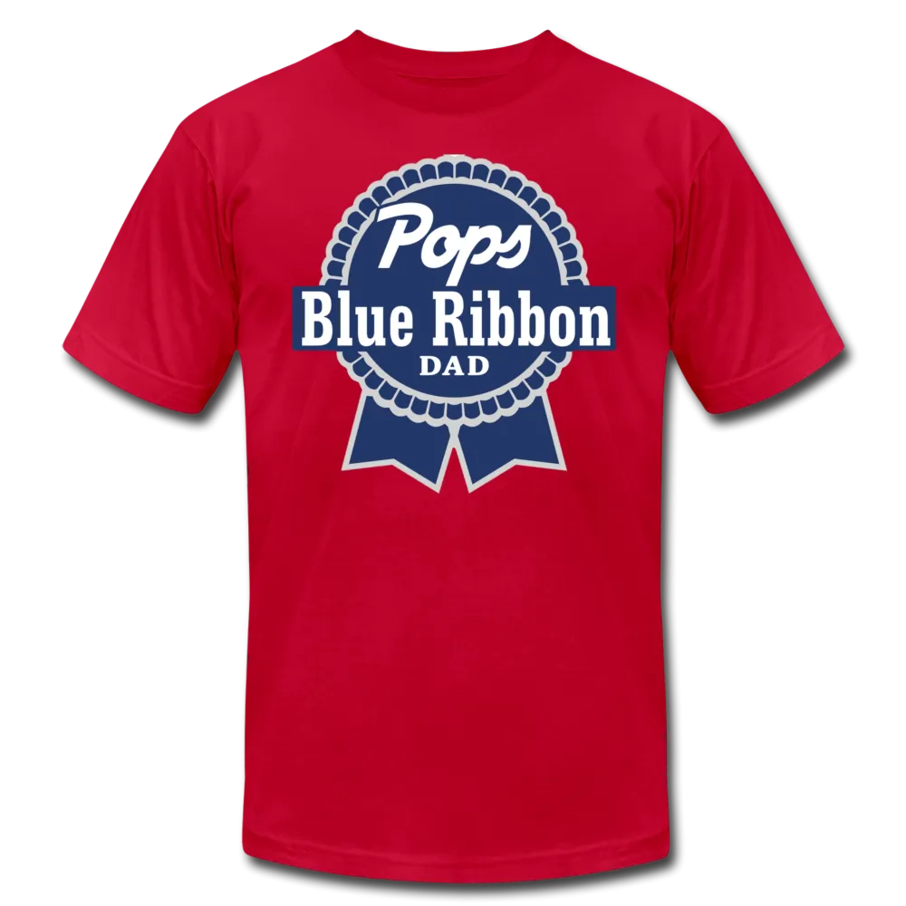 Pops Blue Ribbon Dad Father's Day Men /Unisex Premium T-Shirt