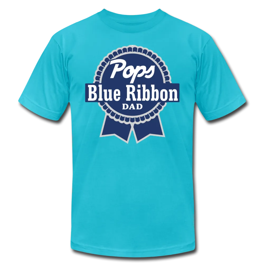 Pops Blue Ribbon Dad Father's Day Men /Unisex Premium T-Shirt