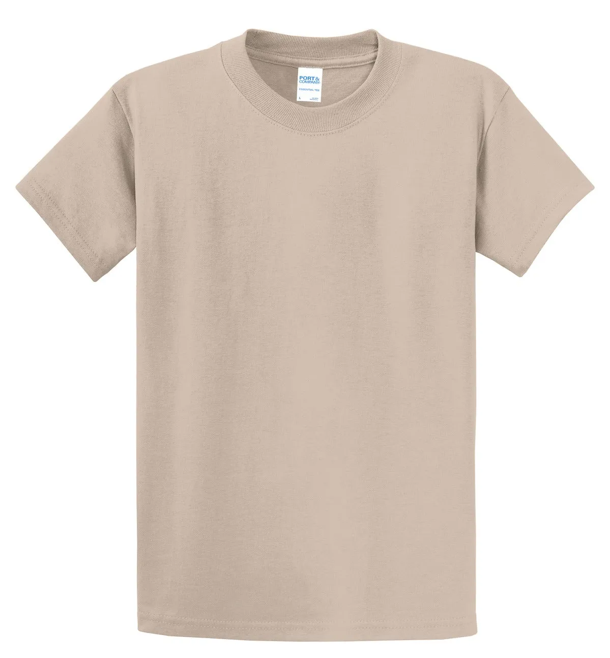 Port & Company Essential Tee. PC61 Light Sand