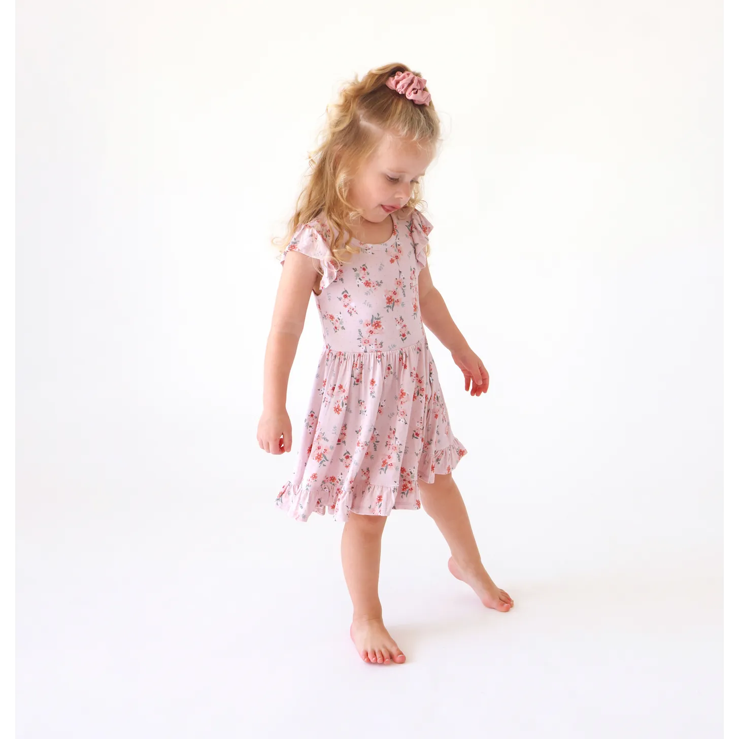 Posh Peanut London Short Sleeve Ruffled Twirl Dress