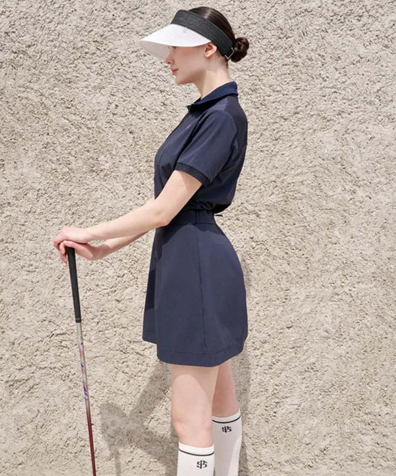 POSHERD Cool Mesh String Dress - Navy
