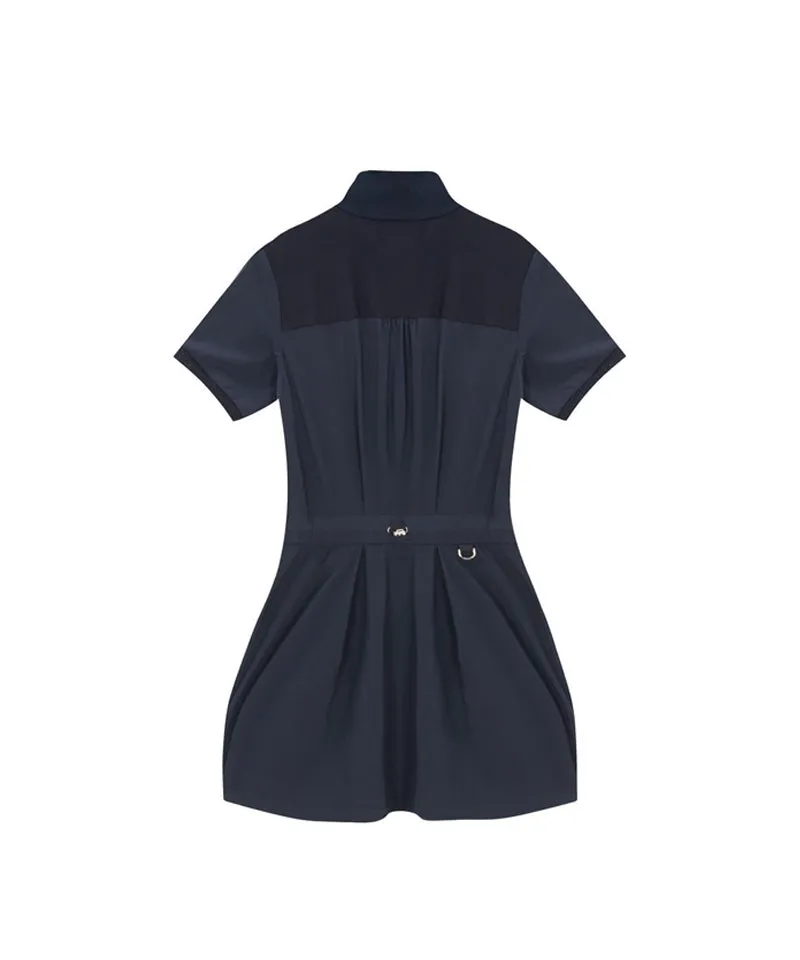 POSHERD Cool Mesh String Dress - Navy