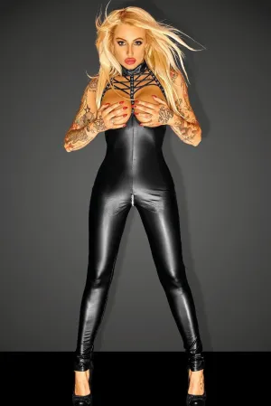 Powerwetlook Breast Free Strappy Suit