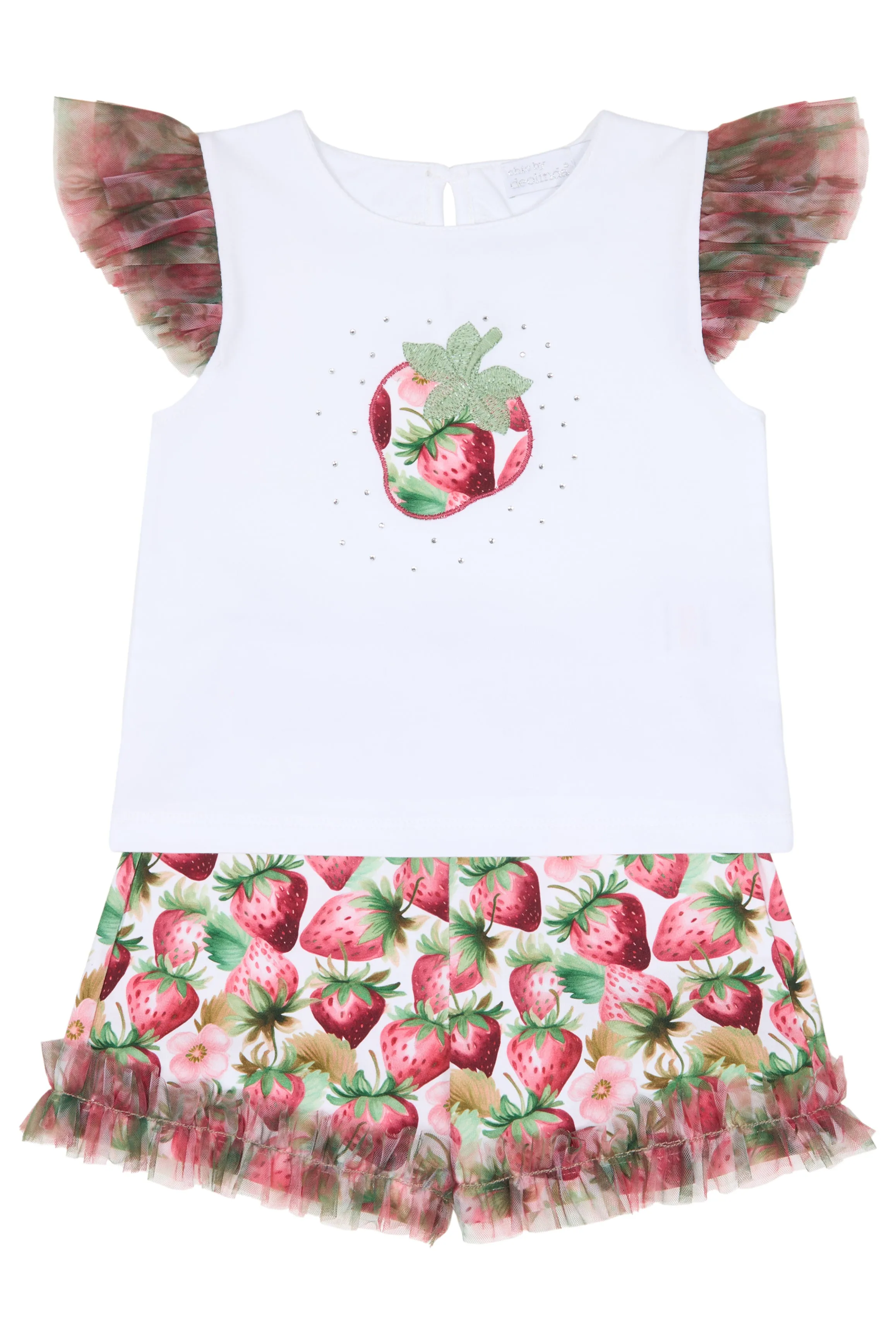 PREORDER "Molly" Strawberry Tulle Top & Shorts