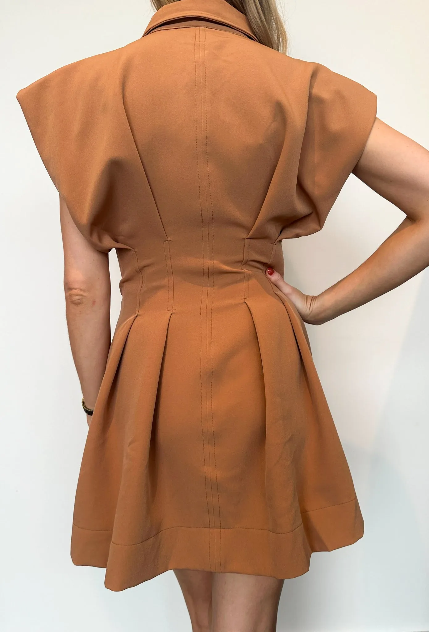Preppy In Pleats Mini Dress