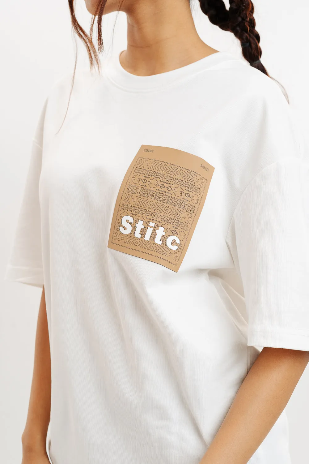 Printed Pocket Crew Neck T-Shirt