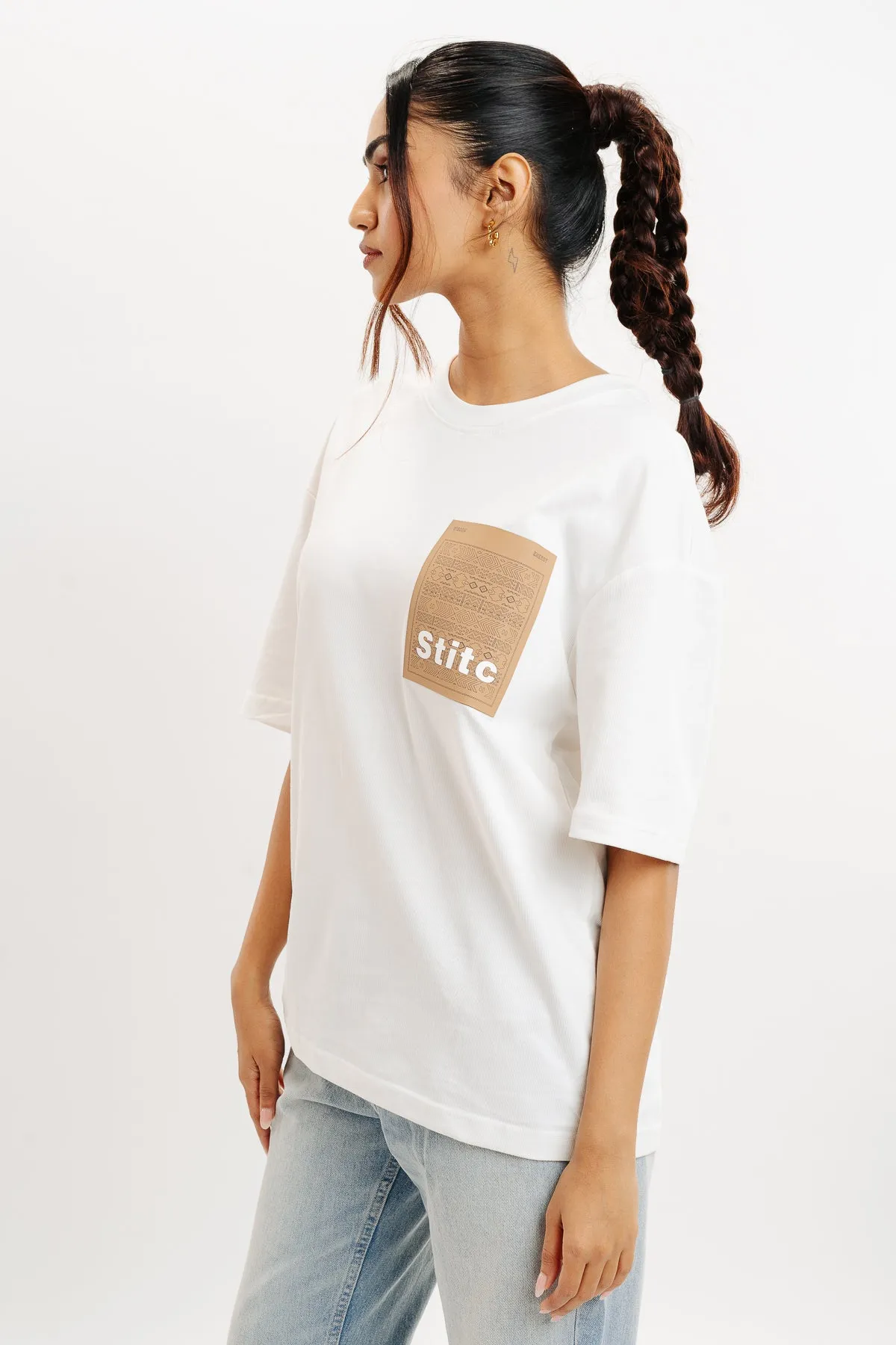 Printed Pocket Crew Neck T-Shirt