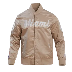 Pro Standard Miami HEAT Taupe Satin Jacket