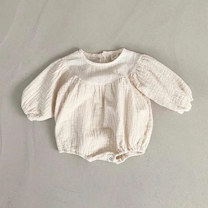 Quinn Baby girl Bubble Romper | Creme