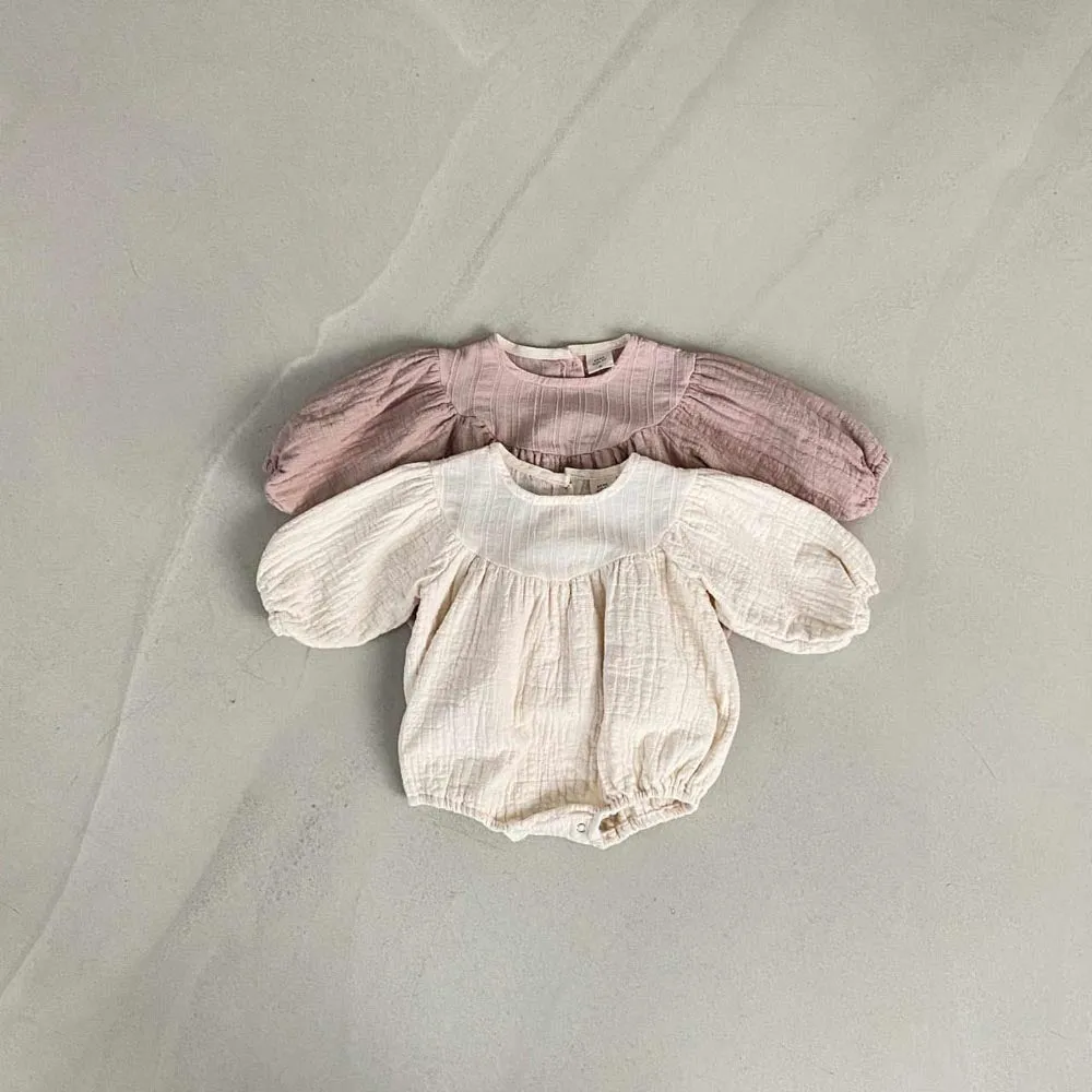 Quinn Baby girl Bubble Romper | Creme