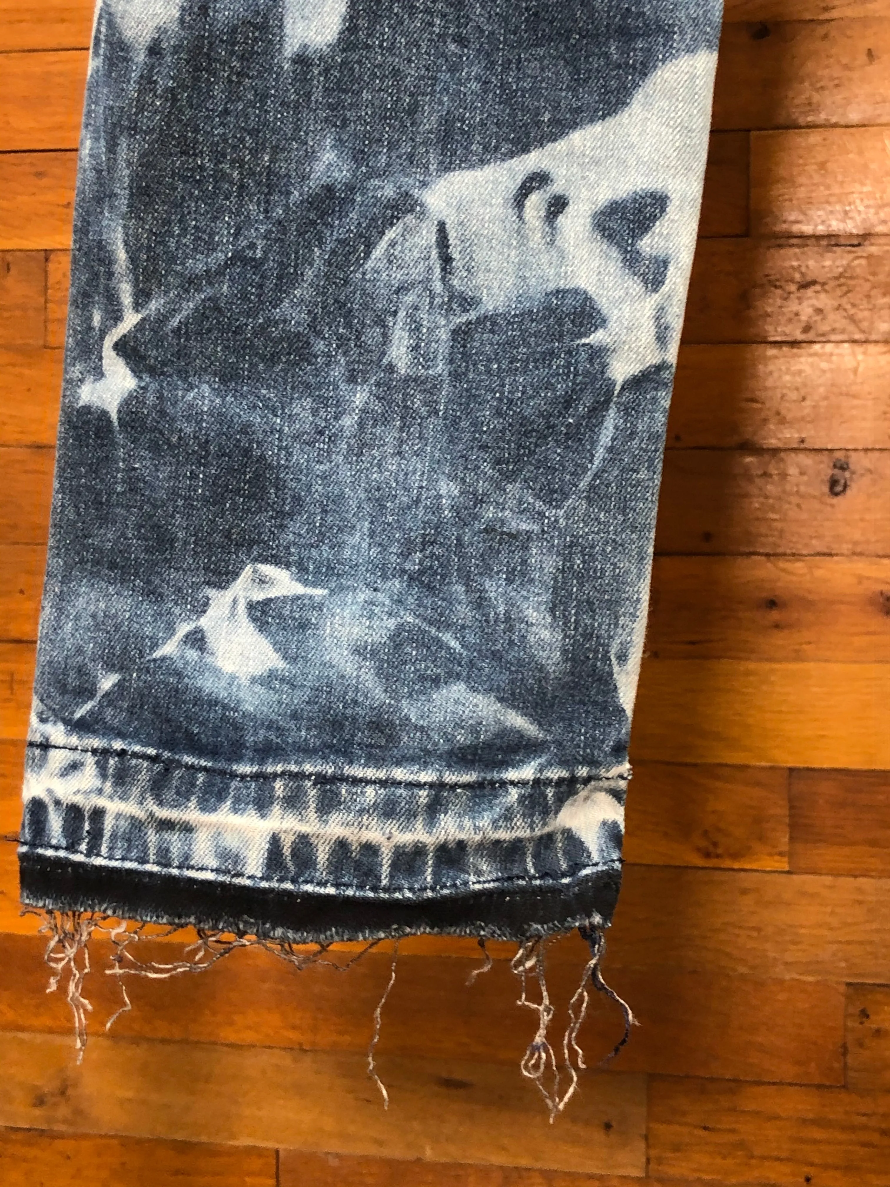 "1 of 1" Dyed & Distressed Patchwork Levi's (32x29)