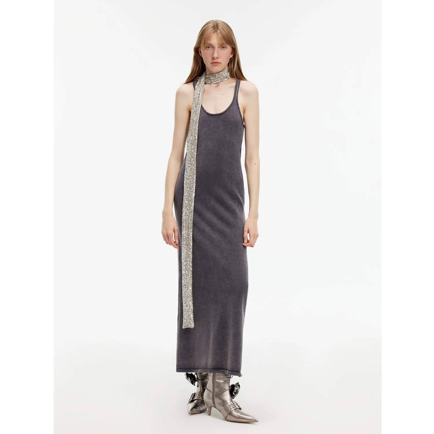 "Cool Girl Recipe" Luxury brand exclusive ferment-washed distressed vest dress