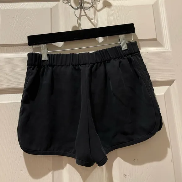Rag &amp; Bone Black Cupro Silk Shorts