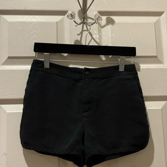 Rag &amp; Bone Black Cupro Silk Shorts