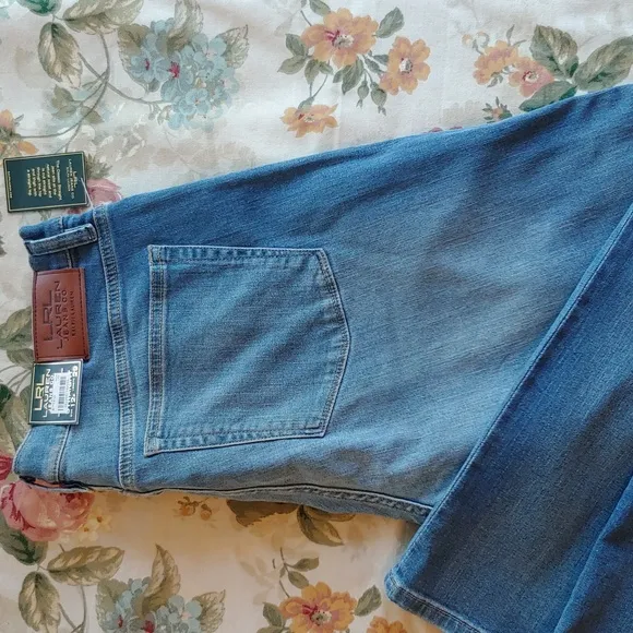 Ralph Lauren LRL Jeans Co Petite Women's Straight Blue Jeans 12P x 29