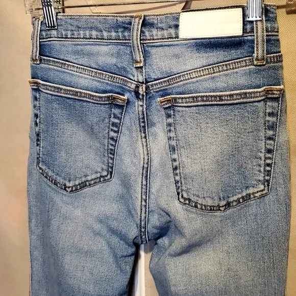 Re/Done Originals Double Needle Long Buttonfly‎ Denim Blue Jeans Size 24