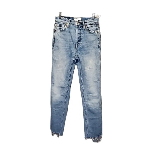 Re/Done Originals Double Needle Long Buttonfly‎ Denim Blue Jeans Size 24