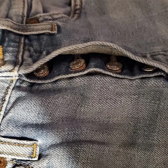 Re/Done Originals Double Needle Long Buttonfly‎ Denim Blue Jeans Size 24