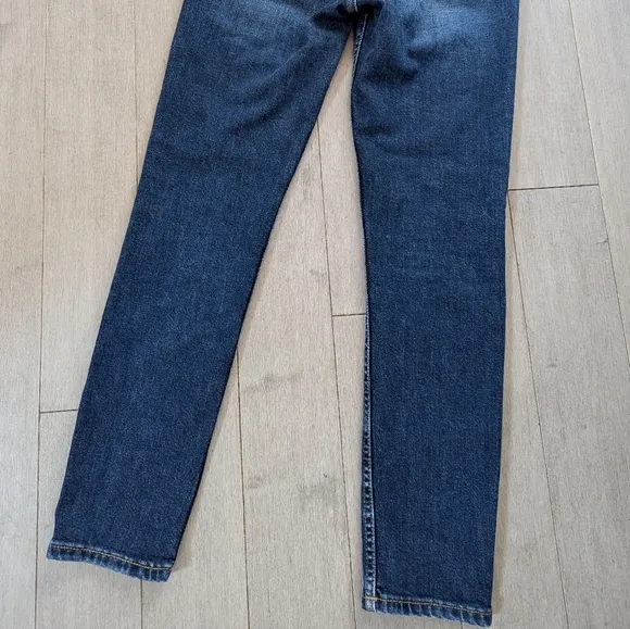 Re/done originals high rise ankle crop skinny jeans midnight blue size 26