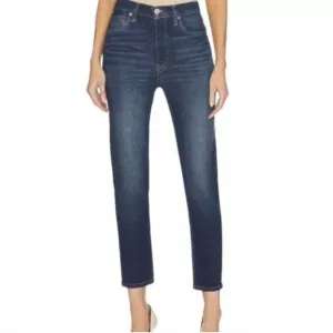 Re/done originals high rise ankle crop skinny jeans midnight blue size 26